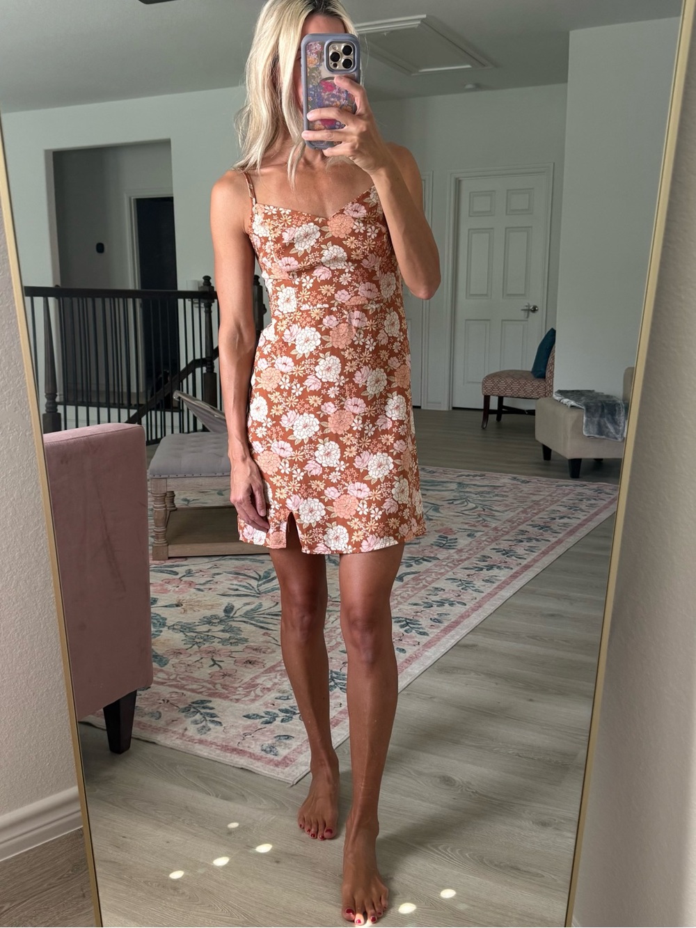 Hollister floral brown dress size xs